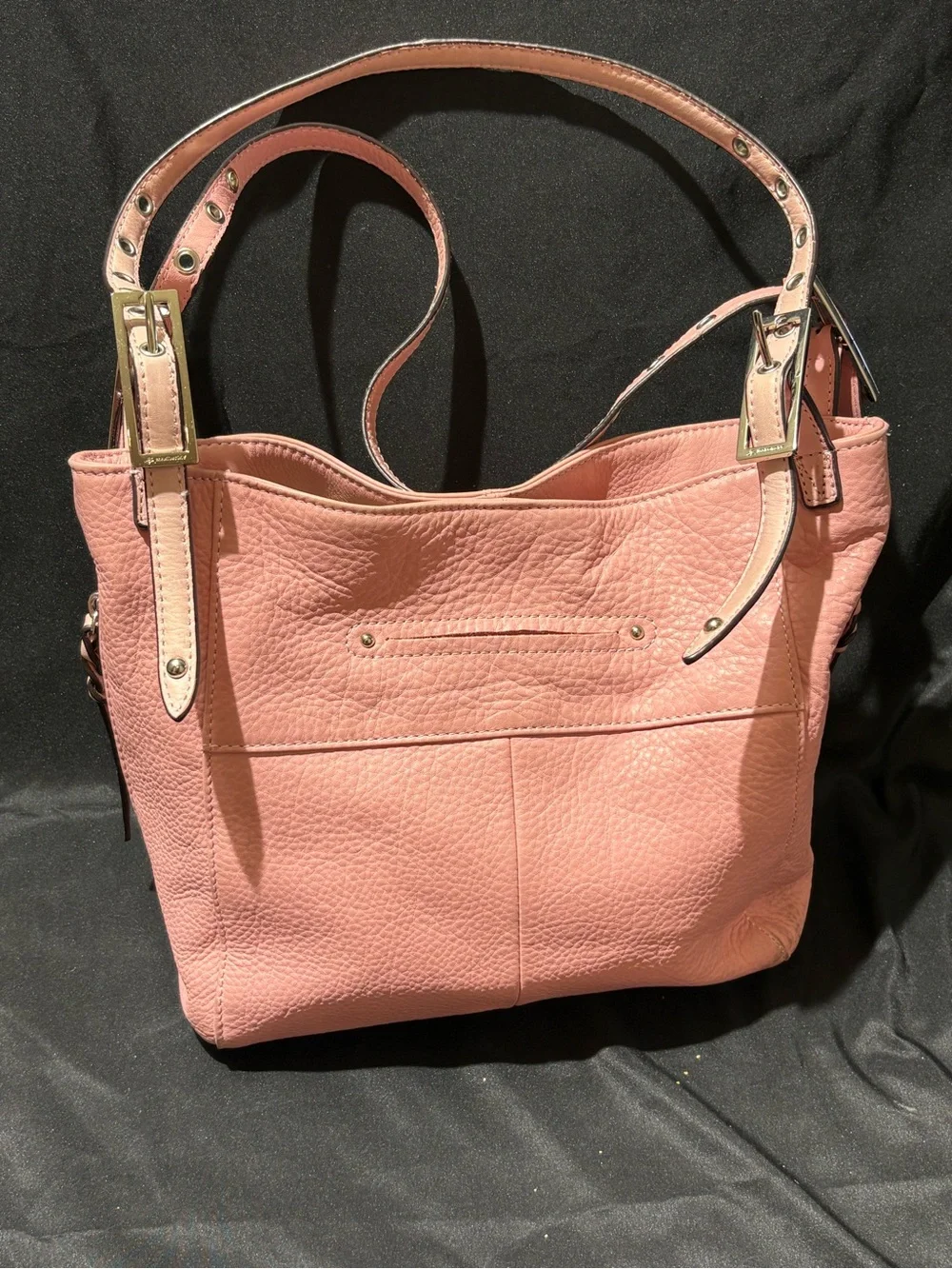 b. makowsky pebbled leather